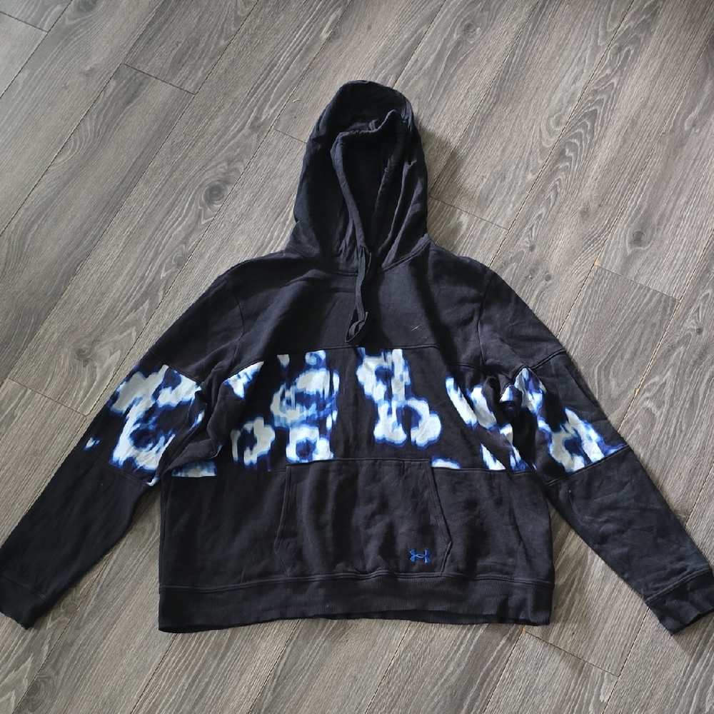 Under Armour Black and Blue Tie-Dye Hoodie